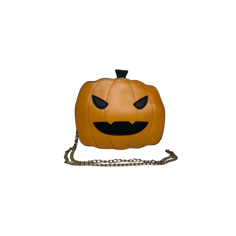 Pumpkin-Shaped Crossbody Purse With A Removable Chain Strap Halloween Fashion